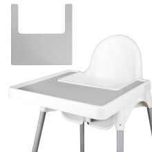 High Chair Placemat, Durable for IKEA High Chair Placemat, Clean and Hygienic, Suitable for IKEA Antilop Highchai, for Toddlers and Babies (Light Grey