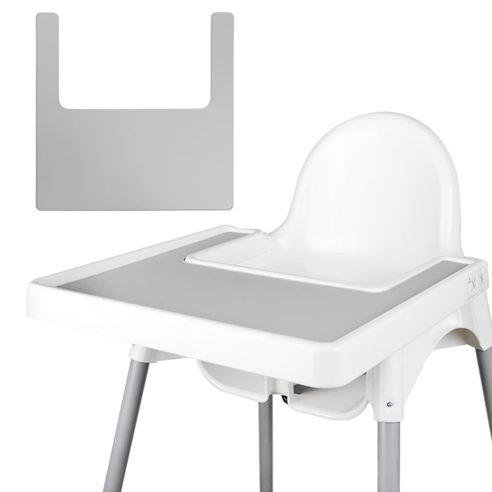 Lomgwumy High Chair Placemat, Durable For Ikea High Chair Placemat, Clean And Hygienic, Suitable For Ikea Antilop Highchai, For Toddlers And Babies (Light Grey