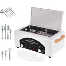 High Temperature Metal Cabinet with Timer Dry Heat Sterilizer, 2.2L Mini Sterilizers Box High Temperature Autoclave Machine Hot Air Sterilizing