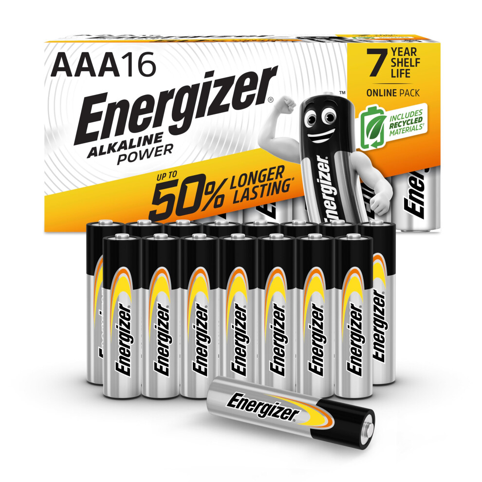 AAA Batteries, Alkaline Power, 16 Pack, Triple A Battery Pack - Amazon Exclusive (Packaging may vary)