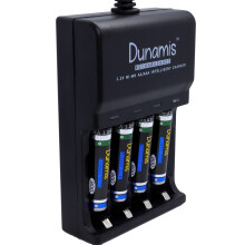 4pk Dunamis 1.2v AAA 900mAh NiMH Rechargeable Batteries & USB Charger/Battery Charging Dock - HIGH CAPACITY Batteries Suitable for High Drain Devices