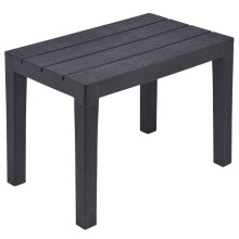 Black Plastic Garden Outdoor Table/Bench Furniture - 100% Weatherproof