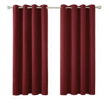 Christmas Curtains Red Blackout Curtains for Bedroom Super Soft Solid Thermal Insulated Eyelet Blackout Curtains 46 x 54 Inch 2 Panels