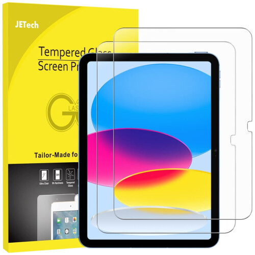 Protetor de tela JETECH para iPad 10 (10,9 polegadas 2022 Modelo 10    gera      o) 9H Filme de vidro temperado HD Clear 2-Pack