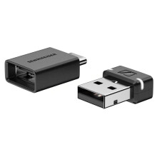 BTD 600 Bluetooth Dongle - USB-A/USB-C Adapter with AptX Audio Codecs for Stable, Sound - Listen to Music, Make Calls, and Watch Videos, Black