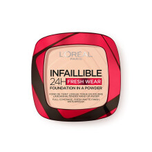 L'Oréal Paris Infallible 24H Fresh Wear Foundation in a Powder, Full-coverage, Longwear, Weightless Smooth Finish, Water-proof and Transfer-proof,