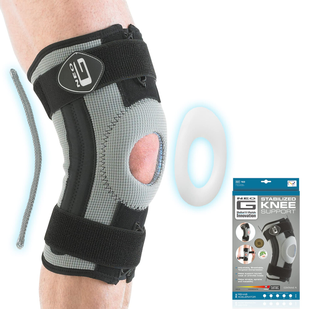 Neo-G Knee Support Rx Stabilised With Flexible Stays And Silicone Patella Cushion For Weak, Injured Or Arthritic Knees, Joint Pain Relief, Patellar Tracking