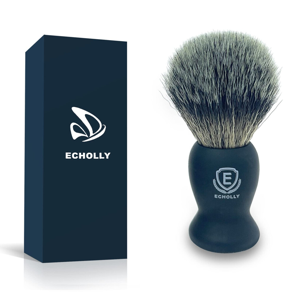 Echolly Shaving Brushes For Men-Premium No Shedding Bristle Shaving Brush-Vegan Lather Shave Brush-Luxury Fast Beard Brush-Perfect Gifts For