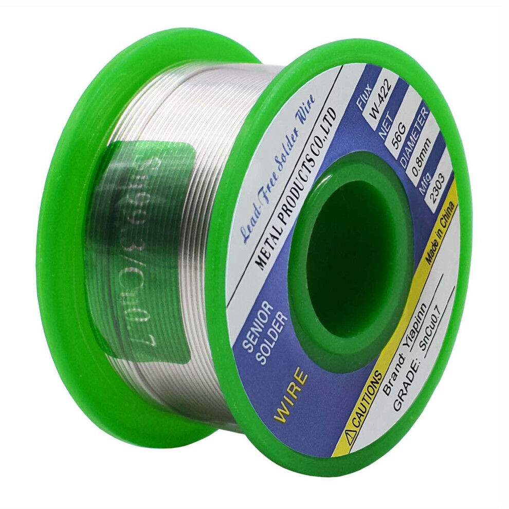 Solder Wire Net 50G 0.8Mm Soldering Wire Lead Free Sn99.3 Cu0.7 With Rosin Core For Electronic Electrical Soldering Components Repair And Diy(50G) 8853402512891