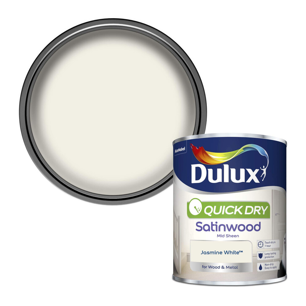 Quick Dry Satinwood Paint For Wood And Metal - Jasmine White 750 ml