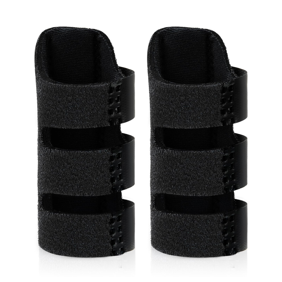 Finger Splint - 2pcs Upgraded Finger Support Trigger Finger Brace with 3 Adjustable Fixing Belt Mallet Finger Splints for Straighten Broken Bent