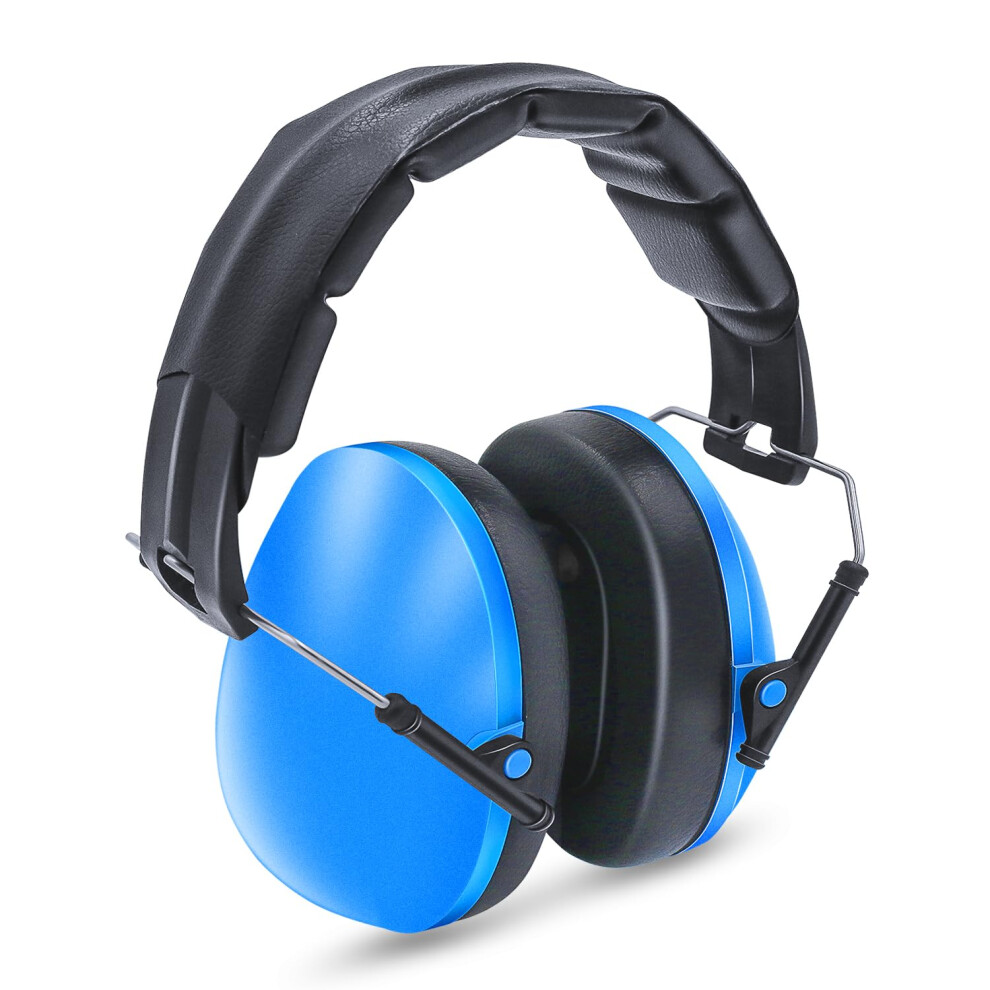 Ear Defenders Kids, Foldable Adjustable Hearing Protection Noise Cancelling Ear Muffs For Children Baby (6 Months To 14 Years Old) Unisex Kids Blue Lookka