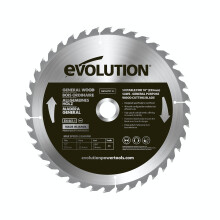 GW255TCT-40 General Wood Carbide Tipped TCT Blade, For Table Saws and Mitre Saws, Smooth and Fast Cuts In Wood, Clean, Splinter Free Cut, 40 Teeth,