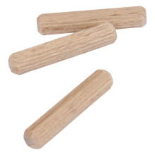 Beech Wood Dowels, Pack of 500, 8mm Diameter x 30mm Length, Grooved for Efficient Gluing of MDF & Chipboard Joinery, DWL/2/500