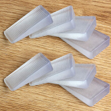 8 Pcs Plastic Clear Table Shims, Level Wedge Shims for Door Stops, Uneven Floors, Stoppers, Leveling & Fixing Wobbly Furniture, Have Extreme Weight