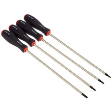 CT2899 4PC 250MM Extra Long Star TORX Screwdriver T15 T20 T25 T30 X 250 4 Piece Set, Silver