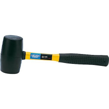72020 750 g Rubber Mallet with Fibreglass Shaft, Black
