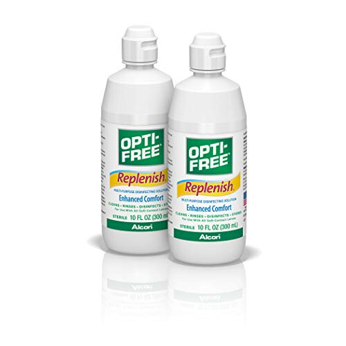 Replenish Multi-Purpose Disinfecting Solution with Lens Case, Twin Pack, 10-Ounces Each 1