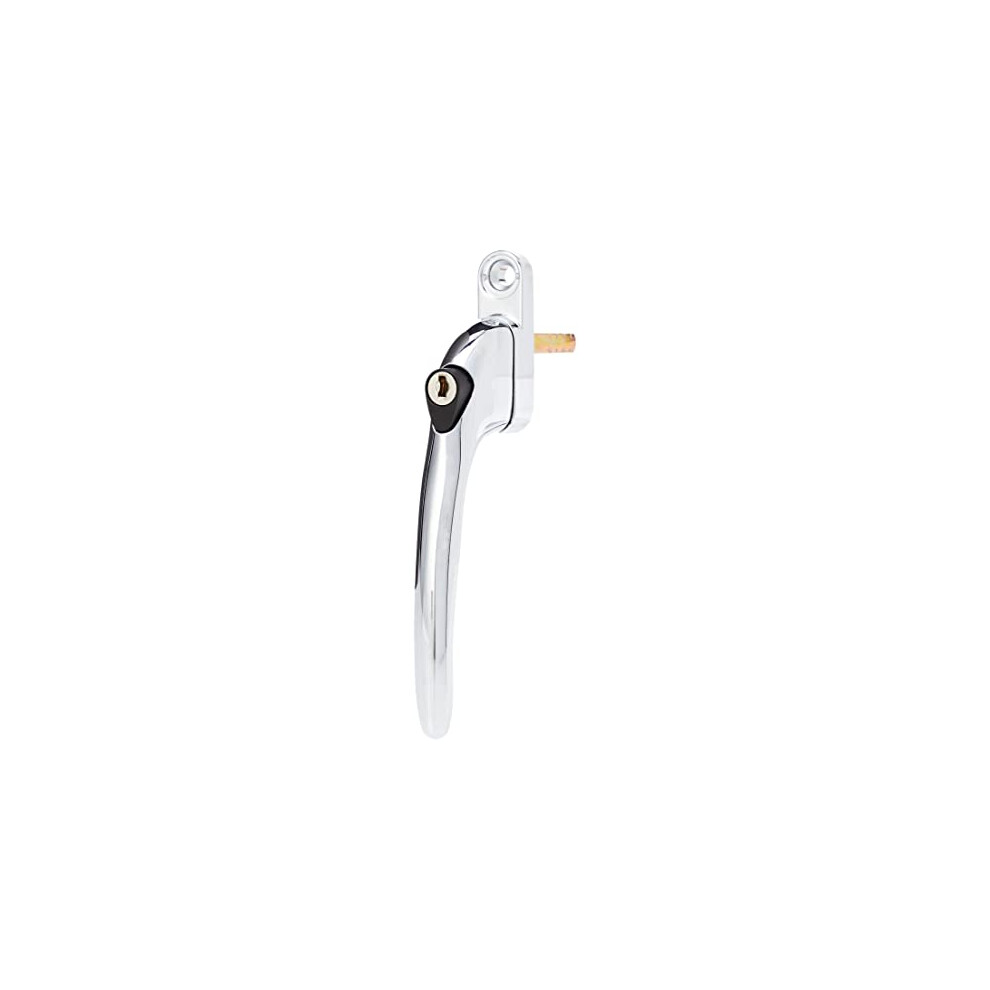 P-YWHLCK40N-PC Universal Window Handles, fits Right or Left Handed windows, 40mm spindle, Lockable, Visi Packed, suitable for PVCu windows, Polished
