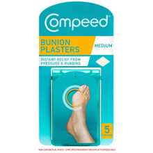 Bunion Plasters, 5 Hydrocolloid Plasters, Foot Treatment, Effective Protection Against Pressure and Rubbing, Dimensions: 4.7 cm x6.8 cm