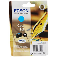 Cartucho de tinta 16 Cian - EPSON - WorkForce WF-2510WF - Inkjet - Epson DURABrite Ultra