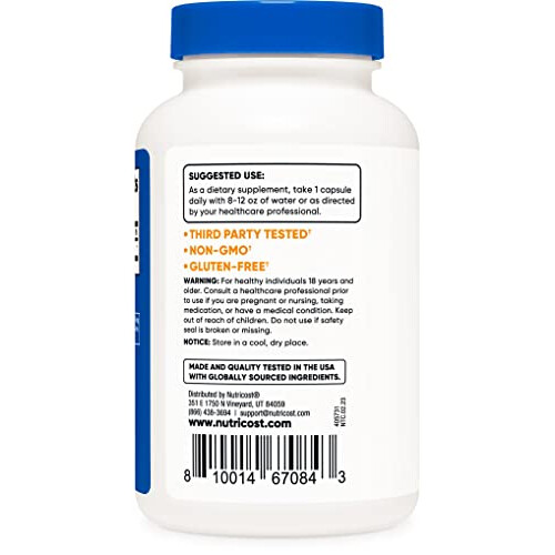 Nutricost, Bile de Bœuf, 125 mg, 240 Gélules 1