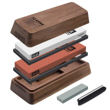 Sharpening Stone with Storage Box,SHAN ZU Whetstone Set Knife Sharpening Stone 2 Pieces Grit #1000/5000 Knife Stone with Non-Slip Base & Angle