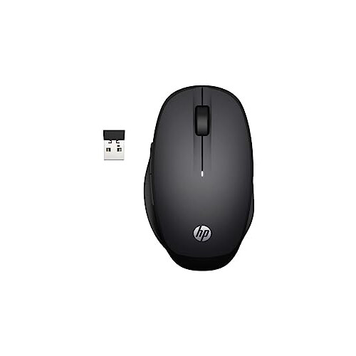 HP Dual Mode 300 Mouse with Bluetooth and 2.4 GHz Wireless Connection, Customisable DPI, High-res Optical Sensor, Multi-device Connection, up to 15