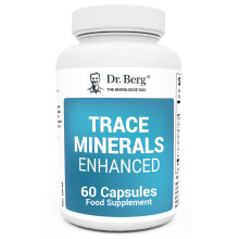 Dr. Berg's Trace Minerals Enhanced Complex - Complete with 70+ Nutrient-Dense Health Mineral - 100% Natural Ingredients - Dietary Supplements - 60