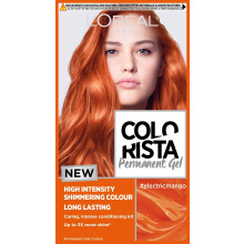 Colorista Electric Mango Auburn Permanent Hair Dye Gel Long-Lasting Permanent Hair Colour , Electric Mango Auburn, 1 Count (Pack of 1)