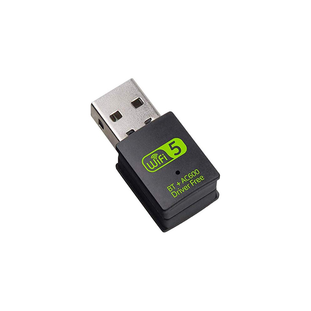 Hal Wifi Bluetooth Usb Adapter For Pc, Wireless Dongle 600Mbps Dual Band 2.4G/5.8G Usb Bluetooth Adapter Network Card Wifi Receiver For Laptop Desktop 791598666043