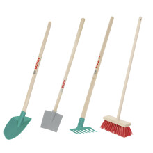 Theo Klein 2794 Bosch Garden Tool Set for Kids 3+ - Shovel, Leaf Rake, Rake & Broom (Made in Germany)