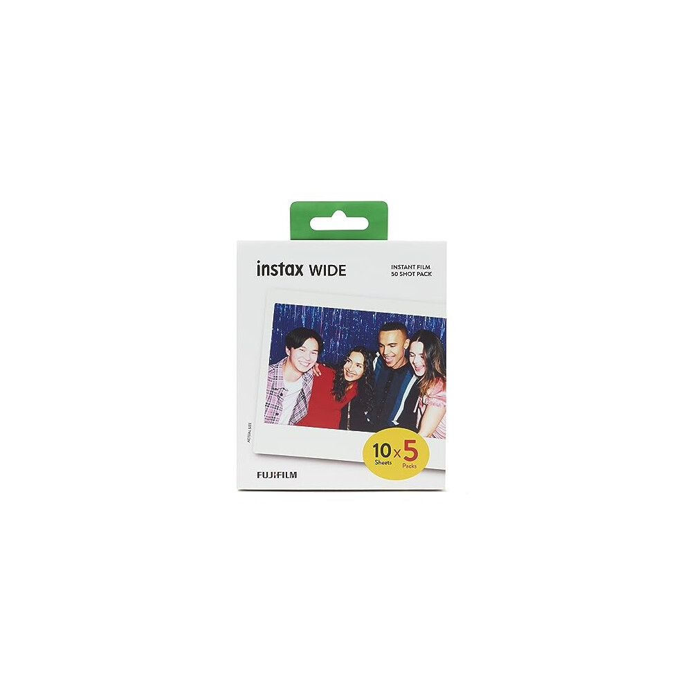 WIDE instant film 50 shot pack, White Border, suitable for all instax WIDE cameras and printers
