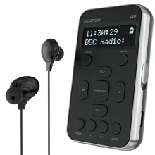 A2 DAB/DAB+ Portable Digital Radio, Sports model, Pocket size, Rechargeable battery with 24hr playtime, Earphone, 40 Station Presets, Clock