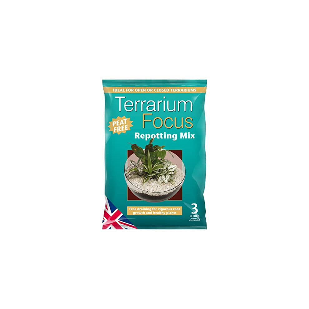 MDTF3 Peat-Free Terrarium Focus Repotting Mix 3L Bag
