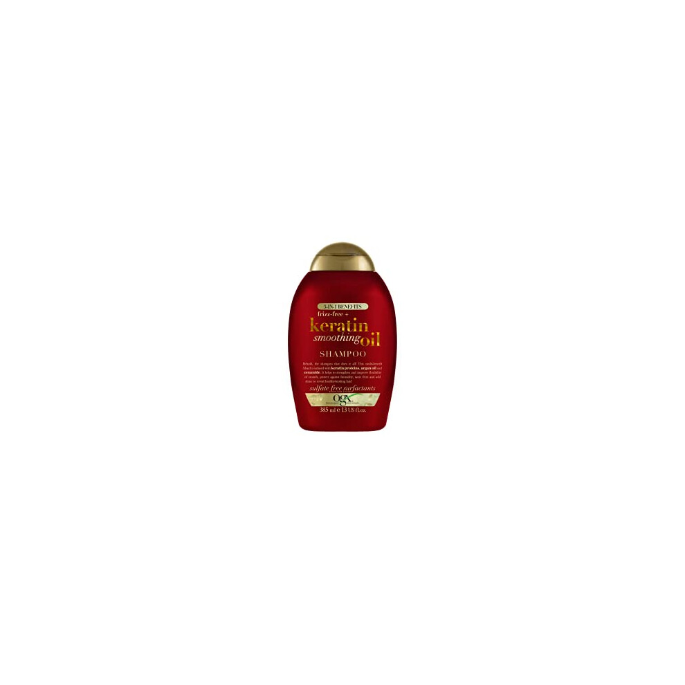 Ogx Anti Frizz Keratin Smoothing Oil 5 In 1 Sulfate Free Hair Shampoo, 385Ml
