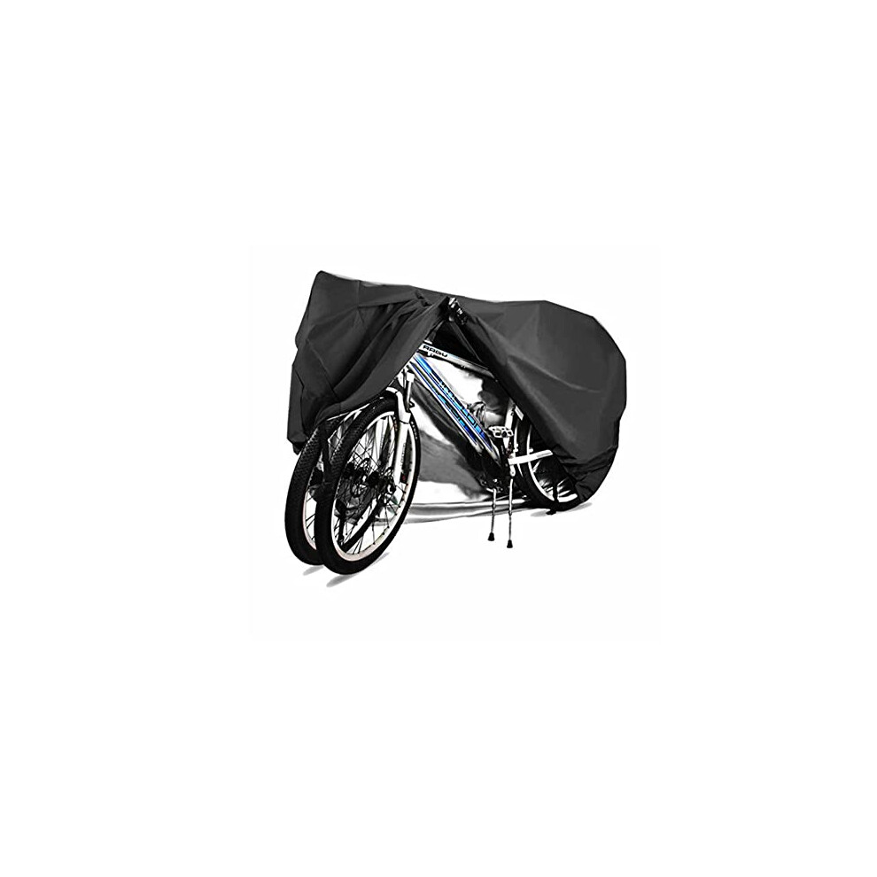 Bike Covers for 2 or 3 Bikes, 2XL Size Outdoor Waterproof & Anti-UV Bicycle Covers with Lock Hole for Mountain Road Electric Bikes