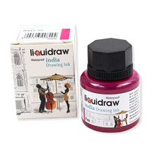 Coloured Drawing Ink India Ink, Waterproof 20 Assorted Colours, 35ml Indian Inks for Artists (Pink)