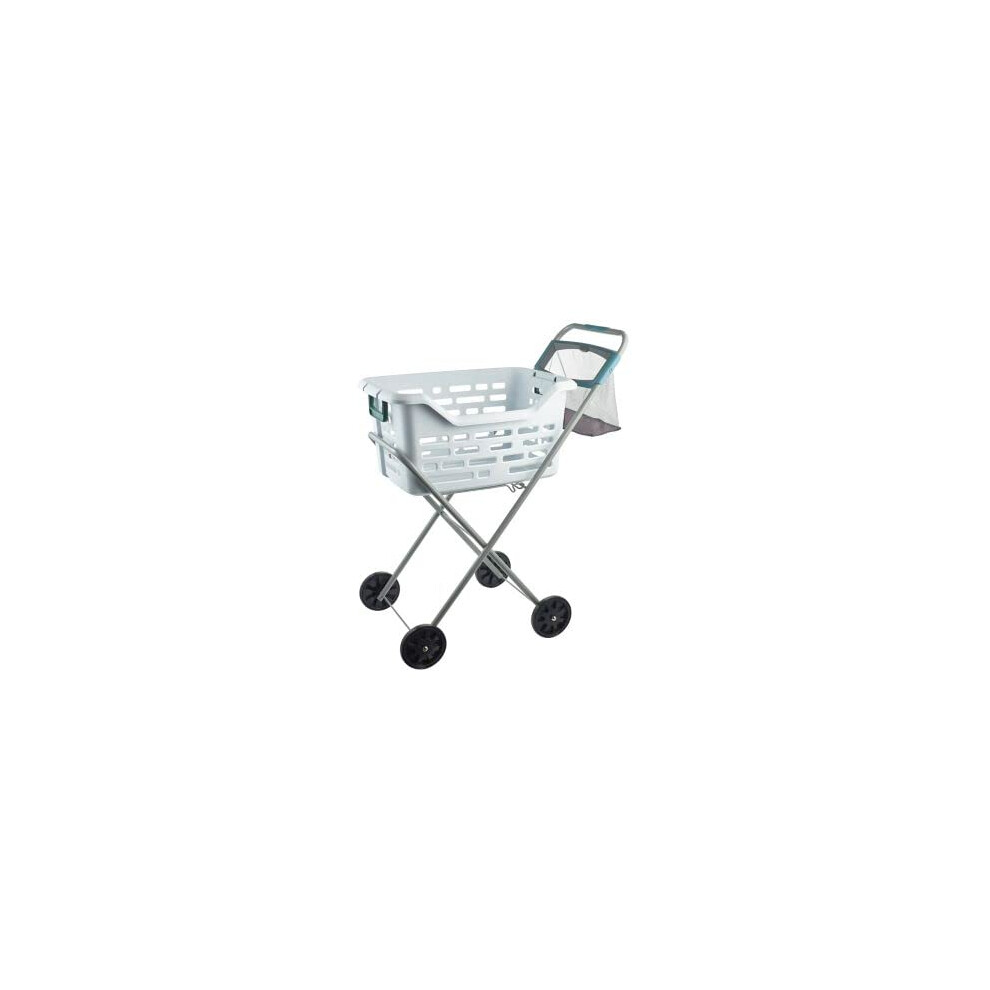 Lakeland Laundry Basket Trolley On Wheels With Peg Mesh Basket Saves Bending – Collapsible