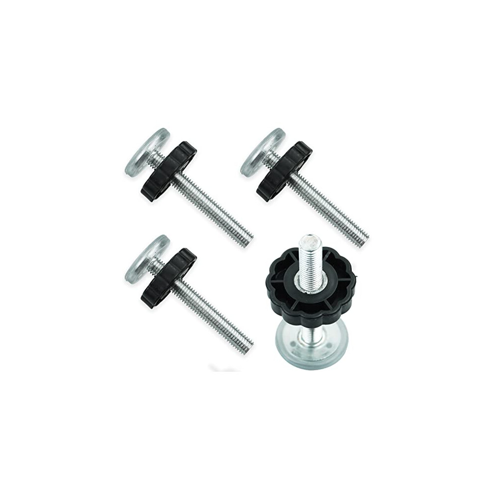 4 Packs Pressure Mounted Baby Gates Threaded Spindle Rods, Walk Thru Gates Accessory M10 X 10Mm Screw Bolts Kit For Baby Gates Stair Gates Dog Gate Black Szcxdkj