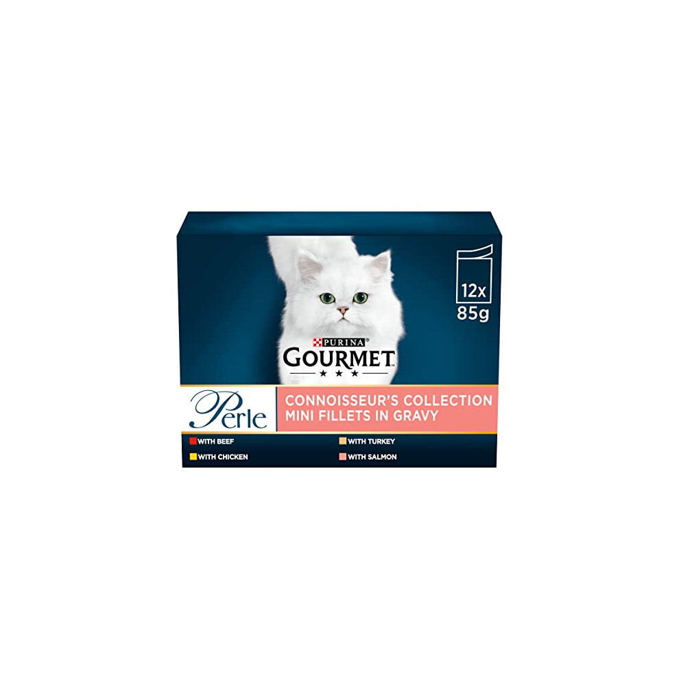 Perle Connoisseurs Collection Gravy Wet Cat Food 12x85G, Pack of 4