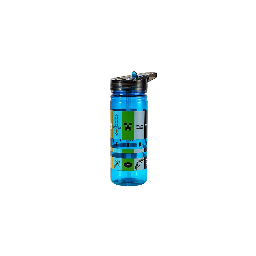 Zawadi Global Minecraft 580Ml Water Bottle For Kids School Drinks Bottle Made Of Durable Tritan Reusable Bpa Free
