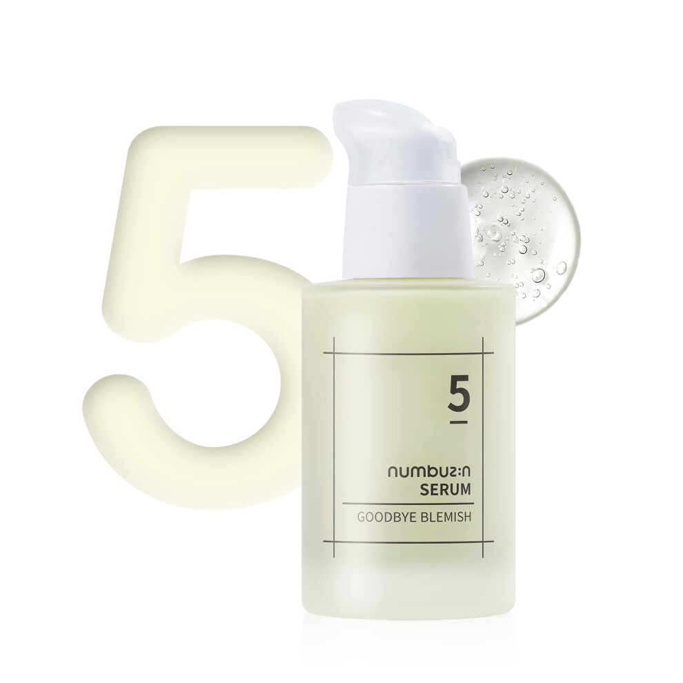 Numbuzin Dark No.5 Goodbye Blemish Serum | Vitamin C, Niacinamide, Antioxidant, Brightening Hyperpigmentation, Spots, Acne Scars, Lightweight Gel | Korean Skin