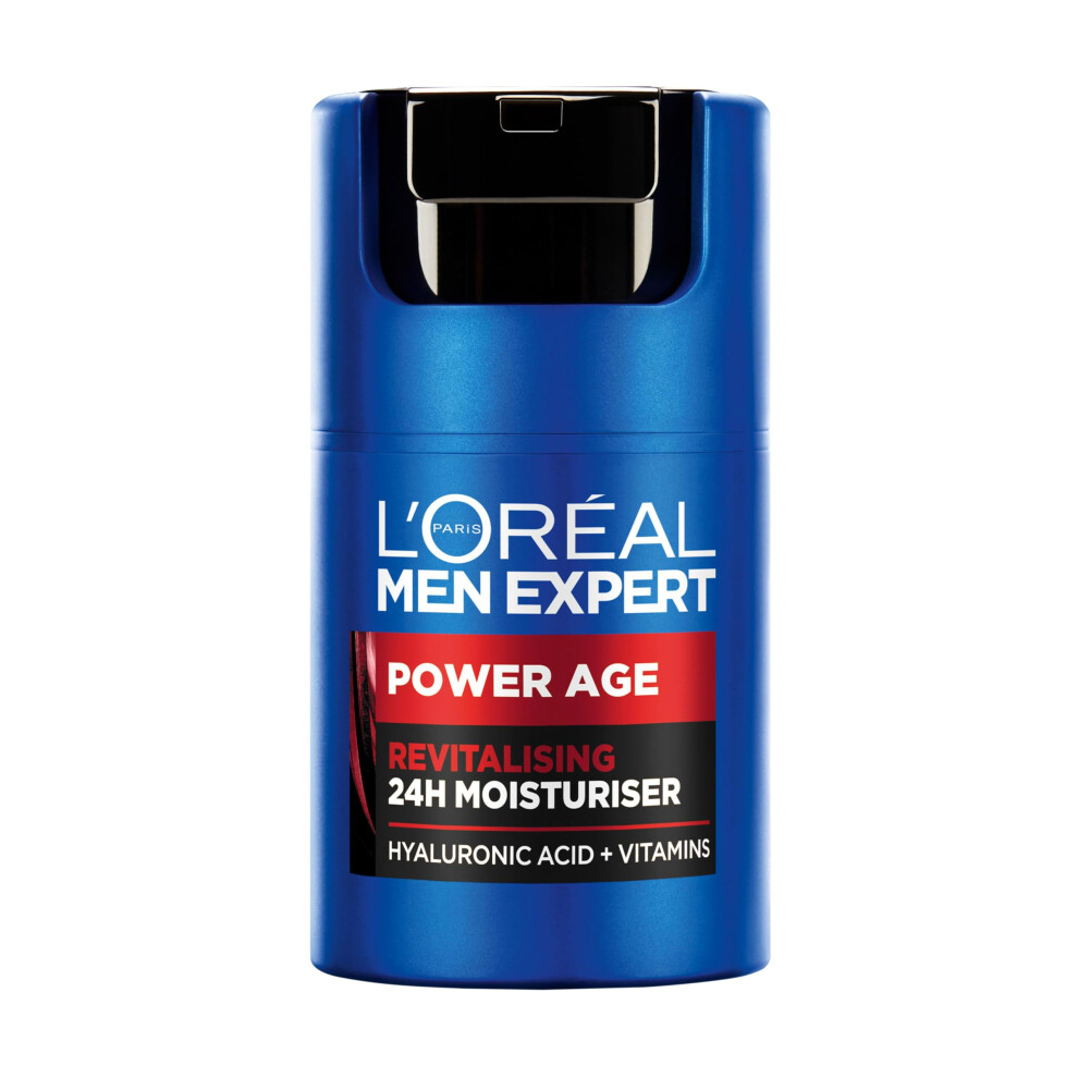 New L’oréal Paris Men's L'oréal Expert Power Age Moisturiser, Hydrating & Revitalising Hyaluronic Acid Moisturiser For Designed For Ageing, Dry & Dull Skin 50Ml