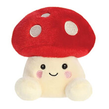 Aurora, 33767, Palm Pals Amanita Mushroom, 5In, Soft Toy, Red & Beige - Plush Soft Toy