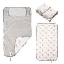 Portable Nappy Changing Mat Pad Waterproof 40 X 70 Cm Reusable Travel Baby Change Mat Machine Washable (Leaves)