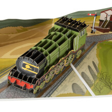 - Steam Train Pop Up Card | Flying Scotsman Train Birthday Card, Fathers Day Cards, Train Gifts for Men | Handmade