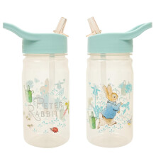 Classic Water Bottle with Flip up Straw 400ml –Official Merchandise by Polar Gear – Kids Reusable Non Spill BPA Free - Recyclable Plastic – For