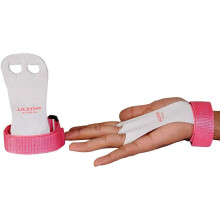Girls' ULFT-Print Gymnastic Grips, Pink&White, M