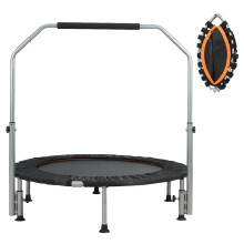 Foldable Mini Trampoline 40'' Fitness Trampoline Rebounder,Exercise Trampoline with Adjustable Foam Handle, 330lbs Capacity, Trampoline for Adults